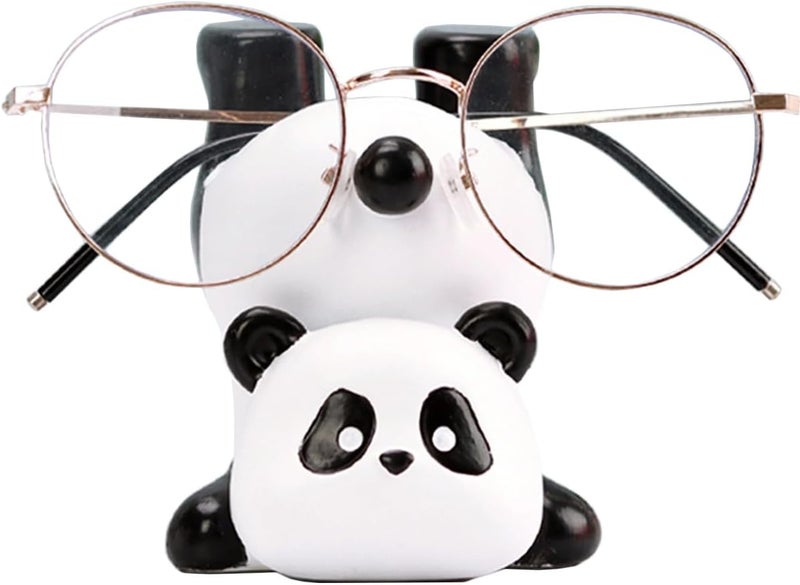 JARPSIRY Cute Panda Glasses Display Stand for Nightstand, Funny Decorative Eyeglass Sunglass Holder, Home Office Desk Decoration (Handstand Panda) - Image 1